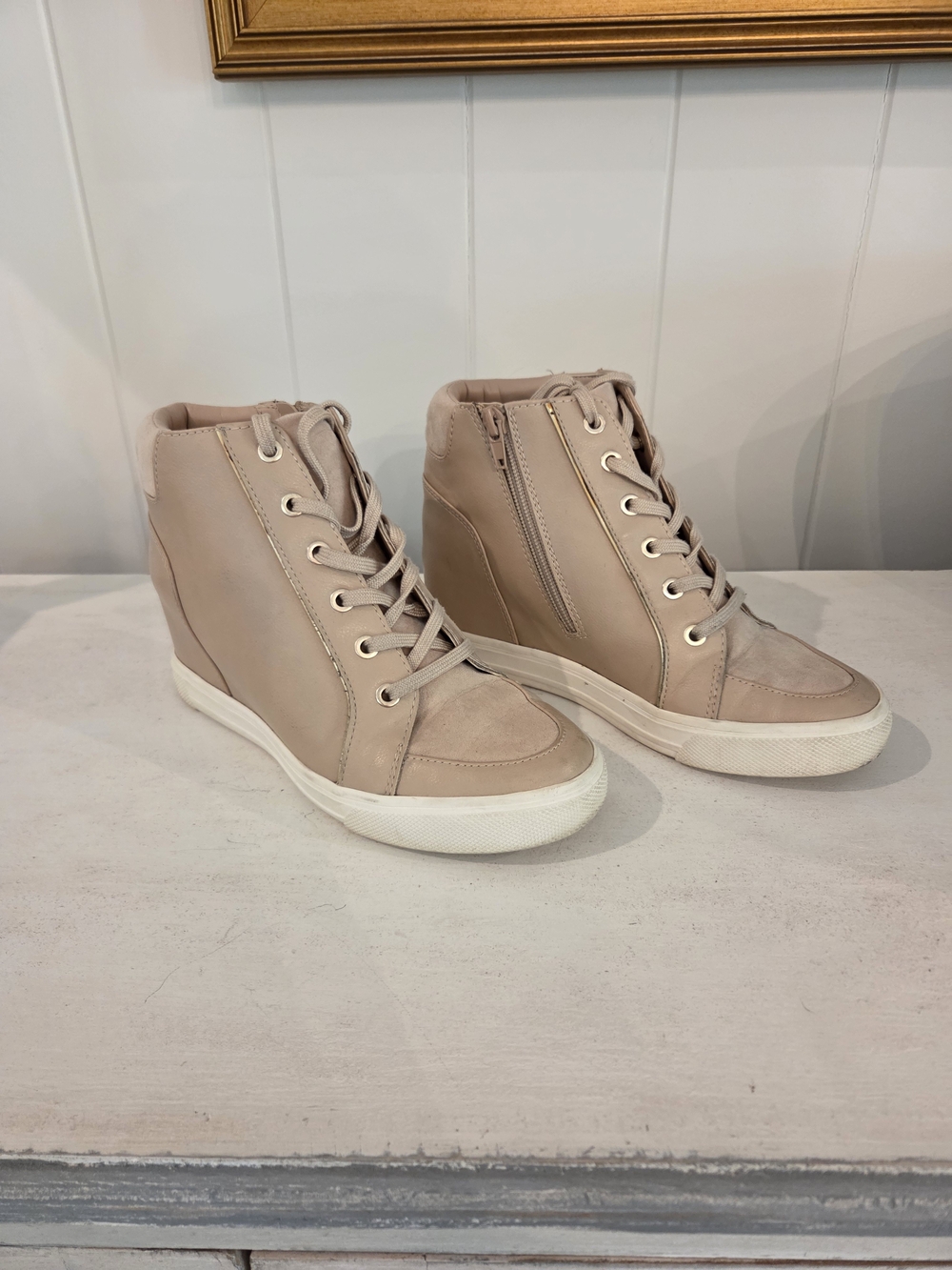 Aldo Tan Wedge High-Top Sneakers